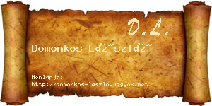 Domonkos László névjegykártya