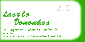 laszlo domonkos business card